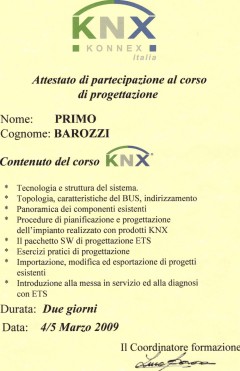 ATTESTATO DI PARTECIPAZIONE - B.M.TECH s.n.c. di Barozzi